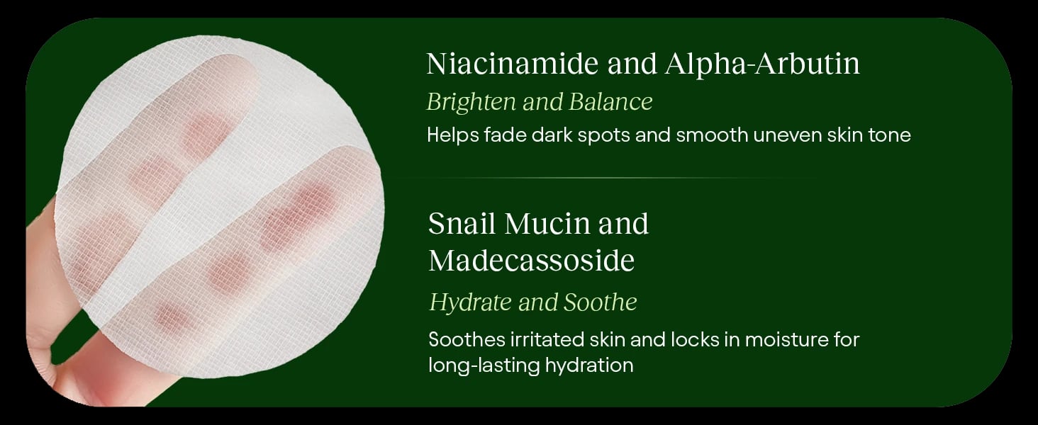 Product Ingredients and Benefits - Niacinamide, Alpha-Arbutin, Snail Mucin, Madecassoside